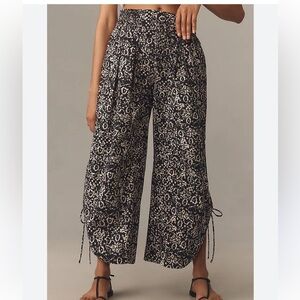 Anthropologie Black and White Wide Leg Pants